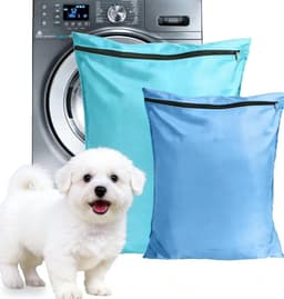 Waszak voor huisdieren met rits, voorkomt blokkering van de wasmachine, ideaal voor honden en katten, beschermt kleding en speelgoed — thumbnail 1