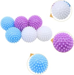 SnelShoppen - 6 Wasballen voor Donsjacks, Herbruikbare Drogerballen, Verbeterde Luchtcirculatie, Kleine en Lichtgewicht Kleding Reiniging, Witte, Blau — thumbnail 3