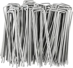 SnelShoppen - 100 stuks Grondankers U-vormige Tuinharingen - Sterke Grondharingen voor Tuin, Camping, Feesten - Stabiele Bevestiging voor Tent en Deco — thumbnail 1