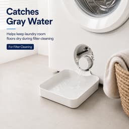 3 Stuks Afvoerbak voor Wasmachines - Lekbak voor Wasmachines - Wasmachine Opvangbak - Eenvoudige Installatie - Voor Wasmachine en Vaatwasser - Voor Kelders, Appartementen, Stacaravans, Garages en Huurwoningen - Wit — thumbnail 5