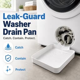 Lekbak wasmachine - set 12 stuks（3Waterbak + 3universele geleideschoep + 3moer + 3Samsung geleideschoep）- 17,8 ×17,8cm - Lekbak voor Wasmachine en Vaatwasser - Vloerbescherming tegen waterschade - universele - voor kelder, woning, camper — thumbnail 5