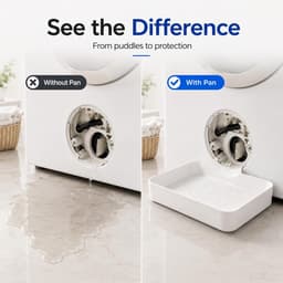 Universele afvoerbak voor wasmachines met voorlader - Afvoerbak voor wasmachine - Onderdelen voor wasmachines - Eenvoudig te installeren - Wordt gebruikt voor het reinigen van filters, het onderhouden van waterpompen en het opvangen van water — thumbnail 3