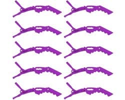SnelShoppen - 10Pcs Haar Klemmen Crocodile Clips - Professionele Styling Clips met Antislip Grip en Brede Tanden - Duurzaam en Lichtgewicht Voor Haar