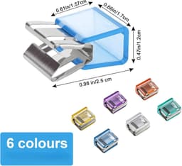 Broekspijp Inkorter Clips - 24 Stuks - Kledingclips voor Wijde Broeken, Jeans & Lange Broekspijpen - Onzichtbare Broekspijp Klemmetjes Tegen Slepen - 6 Kleuren - Mode Gadgets — thumbnail 2