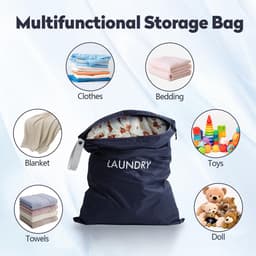 Dailygoods- Waszak Set van 2 - Waterdichte Reiswaszakken - Opvouwbare Vuile Waszak - 45 x 60 cm / 35 x 55 cm - Handig voor Onderweg - Ruimtebesparend Ontwerp - Waszakken — thumbnail 5