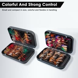 64 poppers en kunstmatige vliegen voor forel en achigan, complete set met opbergdoos, ideaal voor forel en visartikelen — thumbnail 2