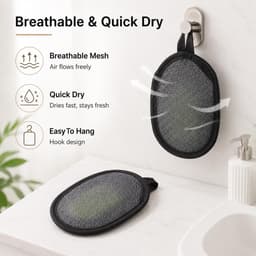 SnelShoppen - 3 Stuks Zeepzakjes voor Vaste Zeep - Herbruikbare Zeepzak voor Douchen - Compact en Lichte Waszak - Ademend en Sneldrogend Polyester - Z — thumbnail 2