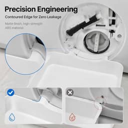 3 stuks - Afvoerbak voor wasmachine - 18 cm - 3D-geprinte waterdichte bak - Lekbak wasmachine - Wateropvang - Afvoer - Wasmachine Wateropvangbak - Opvangbak tegen lekkage - universele opvangbak voor filterreiniging — thumbnail 4