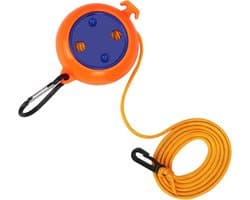 Uitschuifbare waslijn, 8 meter lang, draagbaar, geschikt voor kamperen, reizen en buitenactiviteiten, oranje, hoge kwaliteit, praktisch en duurzaam, geschikt voor gebruik in de keuken en thuis.