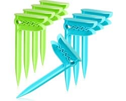 Set van 8 - Strandlaken klem - Dekenclips - Clips - Handdoekclips - Winddicht en stevig - Herbruikbaar - Gemakkelijk te wassen - Lichtgewicht en draagbaar - Geschikt voor strandhanddoeken, picknicks en kamperen - Groen en blauw