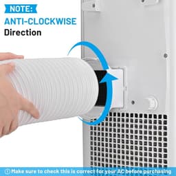 Flexibele airconditioningslang met een diameter van 150 mm, geschikt voor airconditioners, afzuigkappen, wasdrogers en luchtontvochtigers,Zwart 0,5 m — thumbnail 3
