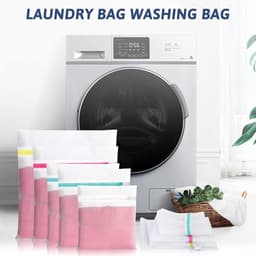 Wasmachine wasnetten set van 5 stuks, waszak met rits voor delicate kleding, jassen, schoenen en babykleding — thumbnail 3