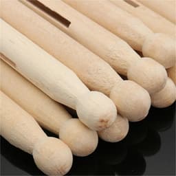 Houten Wasknijpers - Houten Spelden - Kleding Drogen - Sterke Grip - 200 stuks - Houtkleur — thumbnail 4