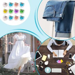 Broekspijp Aanspanner - Broekverkorter Klem - Kleding Aanpassen - Eenvoudige Bevestiging - 12 Stuks - Gemengde Kleuren — thumbnail 2