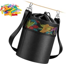 Wasknijpertas met schouderriem en hanger, wasknijperzak, wasknijperzak, handsfree klem-organizer voor maximaal 150-200 wasknijpers, organizer voor wasknijpers/kleine onderdelen — thumbnail 1