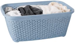 Storage Solutions wasmand - 2x - 35 liter - blauw - 54 x 37 x 26 cm - Kunststof - Draagmand — thumbnail 4