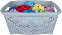 Storage Solutions wasmand - 2x - 35 liter - blauw - 54 x 37 x 26 cm - Kunststof - Draagmand — thumbnail 2