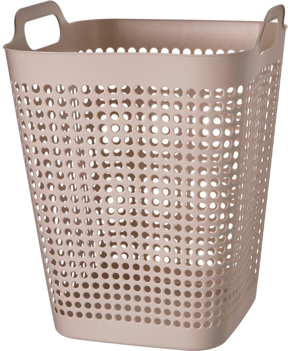 Storage Solutions Wasmand - beige - 48 liter - 40 x 51 cm - kunststof - wasbox - mand voor wasgoed - badkamer — afbeelding 1