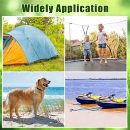 Grondanker, 76 cm Heavy Duty Tent Peg Schroef Trampoline Stake Aarde Zand Spiraal Wind Storm Spike voor Swing/Camping/Tent/Schuur/Hond/Carport met Vast Oogje, 4 Pack — thumbnail 4
