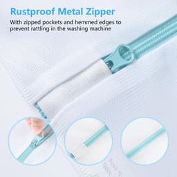 Waszakken Groot 90 x 110 cm Mesh Waszakjes XXL Wasmachine Tas Wasnetten met Rits voor Jas Jurk Beddengoed Deken Laken Quilt Tapijt Gordijnen Donsjack Vuile Kleding Reisorganisator — thumbnail 5