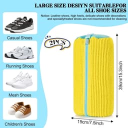 Set van 2 waszakken voor schoenen, herbruikbare en duurzame opbergzakken, schokbestendig en geluidsarm, ideaal voor sportschoenen en wasgoed — thumbnail 4