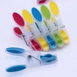 Wasknijpers Zonder Afdruk Kunststof, Weerbestendig en Kleurrijke Wasknijpers met Softgrip Clips voor Waslijn, Handdoek, Kleding, Sokken — thumbnail 3
