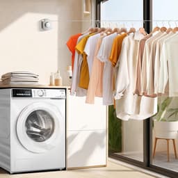 SnelShoppen - Verlengbare Waslijn 4.2m, Retractable Waslijn Zonder Boren, RVS Koord, 20 kg Capaciteit, Ideaal voor Binnen en Buiten, Waterdicht en Roe — thumbnail 3