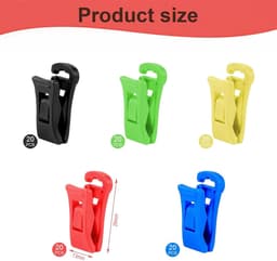 Sokkenclips voor wasmachine en droger - 100 stuks - kleurrijke kunststof - organiseer en bewaar - SnelShoppen — thumbnail 4