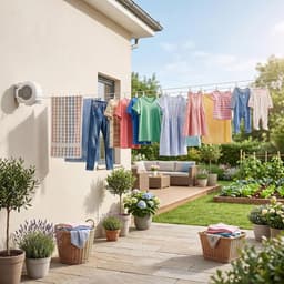 SnelShoppen - Dry Clothesline - Ruimtebesparende Waslijn ABS Duurzaam voor Thuis - 26 Meter Droogruimte - Uitbreidbare Buitenwaslijn - Ideaal voor Tui — thumbnail 4