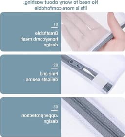 Set van 4 Mesh Waszakken voor Delicate Was, 30 x 20 cm, Ideaal voor Ondergoed en Fijne Was — thumbnail 3