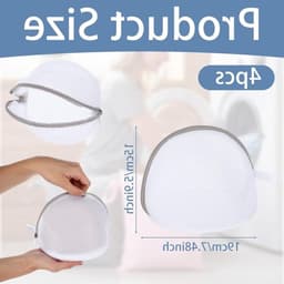 4 Stuks Waszakken voor Bh's, Mesh Waszak met Rits voor Ondergoed en Lingerie, Bescherming tijdens het Wassen van Damesondergoed — thumbnail 2