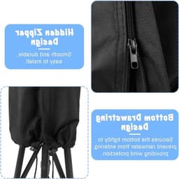 Beschermhoes voor Waslijn Carousel van 600D Oxford Stof, Waterdicht en UV-Bestendig, Inclusief Opbergtas, Ideaal voor Buitengebruik (180 x 16 x 16 cm) — thumbnail 4