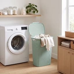 Kunststof wasmand met deksel 57 liter Five® - Groen - Kunststof — thumbnail 4
