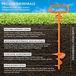 Grondanker voor honden - Stevige hondenanker tot 220 lbs voor tuin, strand en gazon — thumbnail 3