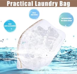 Waszak - Packing Cubes - Wasnet - Waszak Schoenen - Waszakjes Met Rits - Packing cubes met compressierits - Herbruikbaar - 2 stuks - Beschermt schoenen - Kleding — thumbnail 5