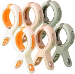 Handdoek klem 9 stuks - Strand handdoek klem - Grote afmetingen, plastic stevige strandstoel - Handdoeken voorkomen weggeblazen door de wind, duurzaam - Large winddichte katoen klem - Plastic spoorloze anti-slip drogen kleding klem — thumbnail 1