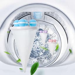 2-stuks Wasmachine pluizenfilter - Wasmachine filterzak - Wasmachine haarverzamelaar - Huisdierhaarverzamelaar - Drijvend ontwerp - Herbruikbaar - Vangt kledingresten op - Geschikt voor het reinigen van wasmachineresten - Roze — thumbnail 5