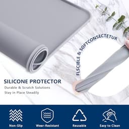 Watervaste wasmachine en droger hoezen, silicone rubber mat voor topbescherming, 60 x 60 cm — thumbnail 2