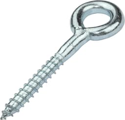 Allecto plus - Set van 2 schroefhaken oogring voor buissteigers, houten net, wandbevestiging - Staal - Zilverkleurig - Ø12x90mm. — thumbnail 3