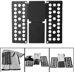 Kleding vouwer - Zwart - 40 x 47 cm - Kinderkleding vouwer - Hulp Bij Vouwen - Opvouwplank - Wasgoed Vouwplank — thumbnail 2