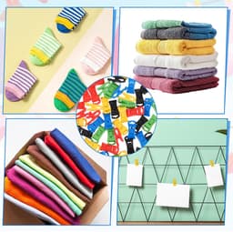 30 stucks wasklemmen - Antislip sokkenhanger - Wasknijpers - Draagbare wasaccessoires - Antislip wasknijpers van kunststof - Houden sokken stevig vast - Geschikt voor waslijnen, kleding en sokken, handdoeken, wasaccessoires - Veelkleurig — thumbnail 3