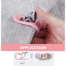 30 stuks antislip quiltclips - bevestigingsclips voor lakens en quilts - anti-verplaatsingsclips voor quilts - antislipclips - gordijnclips - Geschikt voor het bevestigen van gordijnen, dekbedden en lakens -roze, groen en paars — thumbnail 2