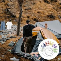 Portable Clothesline - 2 Pack - Travel Clothesline met 12 Pcs Colorful Clips - Verstelbare Camping Clothesline - Elastische Retractable Clothesline voor Binnen en Buiten — thumbnail 2