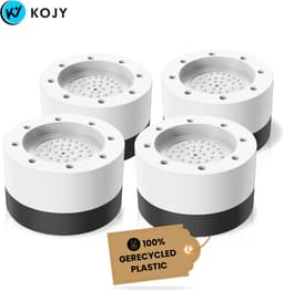 KOJY Wasmachine dempers - Wasmachine Verhoger - Stapelbaar - geschikt voor wasmachine en wasdroger - wit/zwart — thumbnail 1