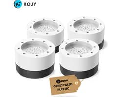 KOJY Wasmachine dempers - Wasmachine Verhoger - Stapelbaar - geschikt voor wasmachine en wasdroger - wit/zwart — afbeelding 1