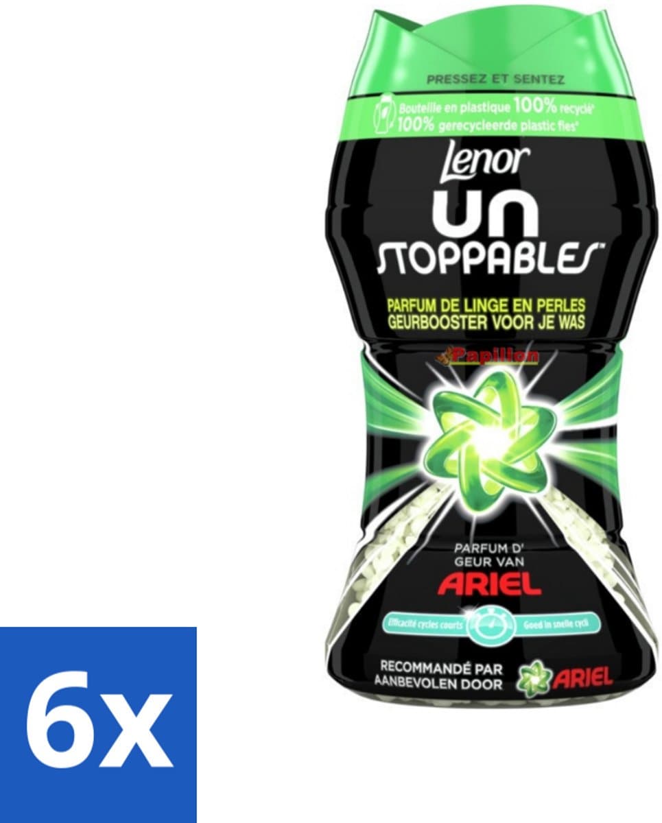 6 x Lenor Unstoppables - Geurbooster - Parfum van Ariel - 11 Wasbeurten - Wasverzachter - Geur - Geurboost - Langdurige Geur - Ariel — afbeelding 1