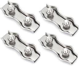 Allecto Plus - RVS Zware Kabelklem voor Draad Touw, M10 Duplex Bout, Waslijn Kabel. — thumbnail 1