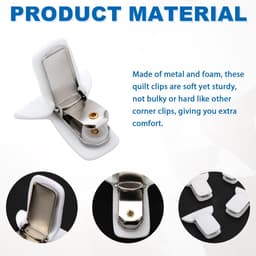 Dekbedclips - 12 Stuks - 3.5*4*1.7cm - Stevige Dekbedclips - Stevige Dekbed Klemmen - Dekbedovertrek Clips - Deken Clips - Voorkom dat beddengoedaccessoires verschuiven - Snelle installatie - Hoogwaardig metaalmateriaal - herbruikbaar — thumbnail 3