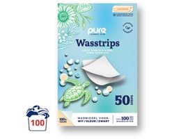 Pure Laundry Club Wasstrips - Lentefris - 100 Wasbeurten - Krachtige Reiniging - Plasticvrij Wasmiddel - Wasmiddeldoekjes voor Wit, Kleur & Zwart