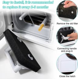 2 stuks - Filterdroger Geschik voor Miele - Droogfilters geschikt voor Miele T1 - Filter spons foam - Filter - Droger basisfilter - wasdroger sokkelfilter - 210 x 155 mm — thumbnail 5